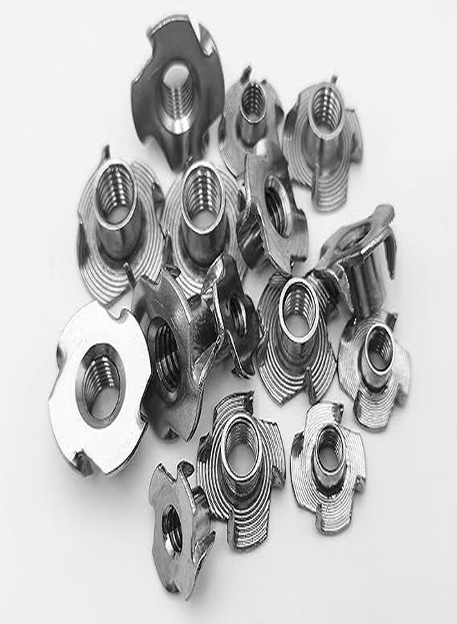 TheMujtaba Yellow Zinc (M5) T-Nut Ideal for Wood, Particle & Composite Materials - Corossion Resistant Nuts - Woodworking and Furniture (100 Pack) - Image 1